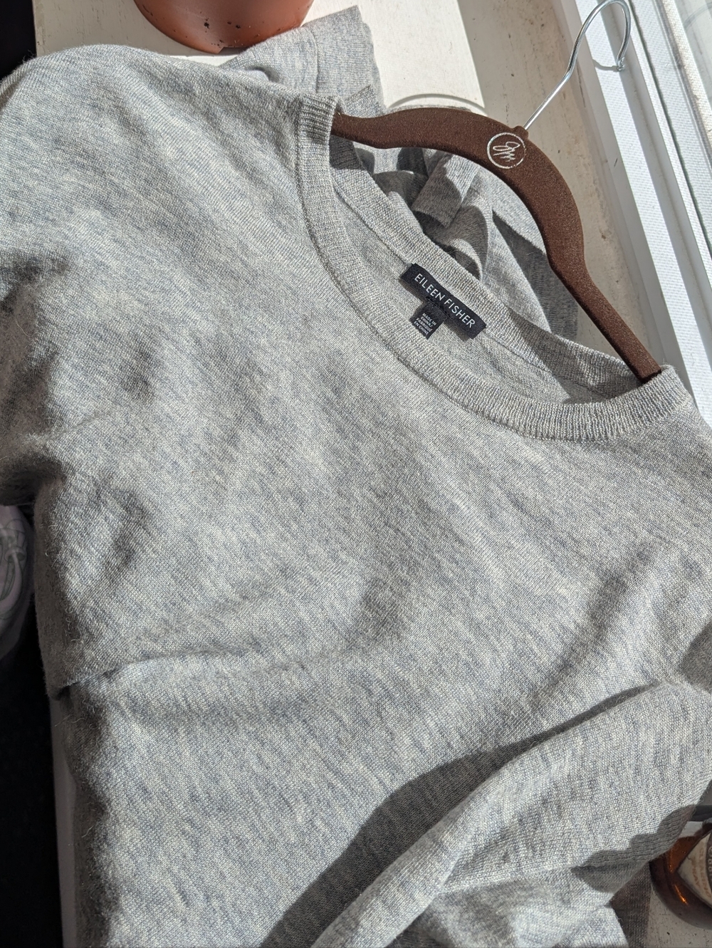 Eileen Fisher Wool Blend Side Slit Sweater